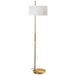 FTG-622F-AGB-WH- Fitzgerald 1-Light Floor Lamp in Aged Brass by Dainolite