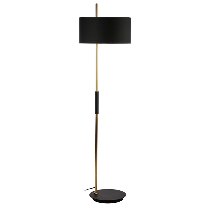 FTG-622F-MB-AGB-BK- Fitzgerald 1-Light Floor Lamp in Aged Brass by Dainolite