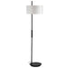 FTG-622F-MB-WH- Fitzgerald 1-Light Floor Lamp in Matte Black by Dainolite