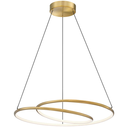 GBL-2438LEDC-AGB- Gabriel LED Chandelier in Aged Brass by Dainolite