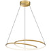 GBL-2438LEDC-AGB- Gabriel LED Chandelier in Aged Brass by Dainolite