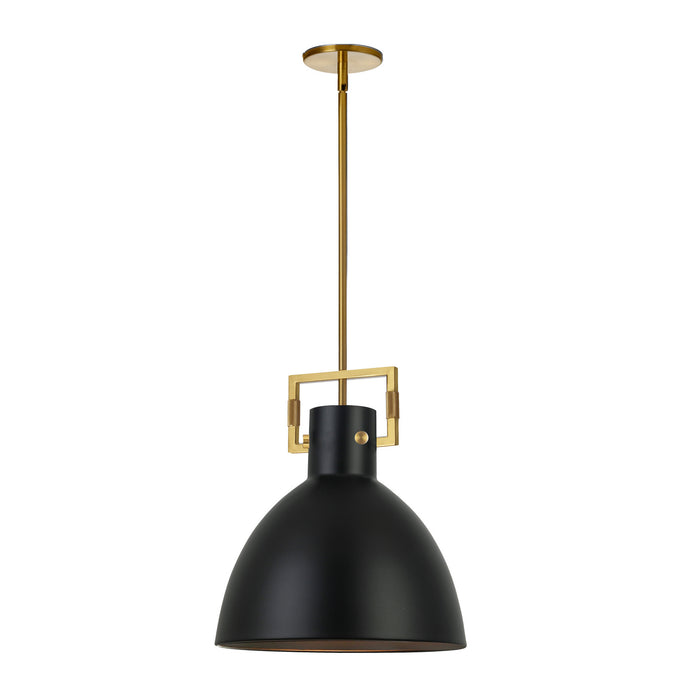 LBY-141P-MB-AGB- Liberty 1-Light Pendant in Matte Black by Dainolite