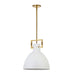 LBY-141P-MW-AGB- Liberty 1-Light Pendant in Matte White by Dainolite