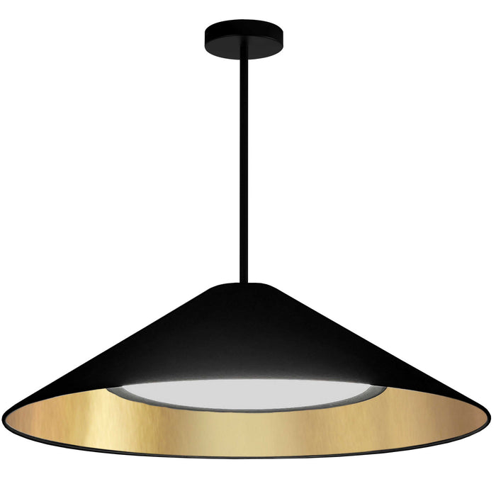 PAD-2630P-MB-698- Padme LED Pendant in Black by Dainolite