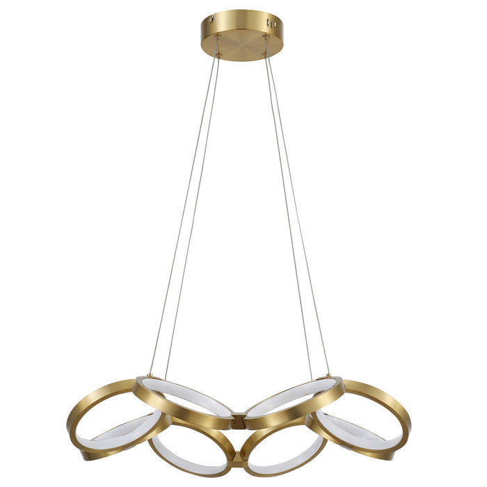 PHO-2564LEDC-AGB- Philo LED Chandelier in Aged Brass by Dainolite