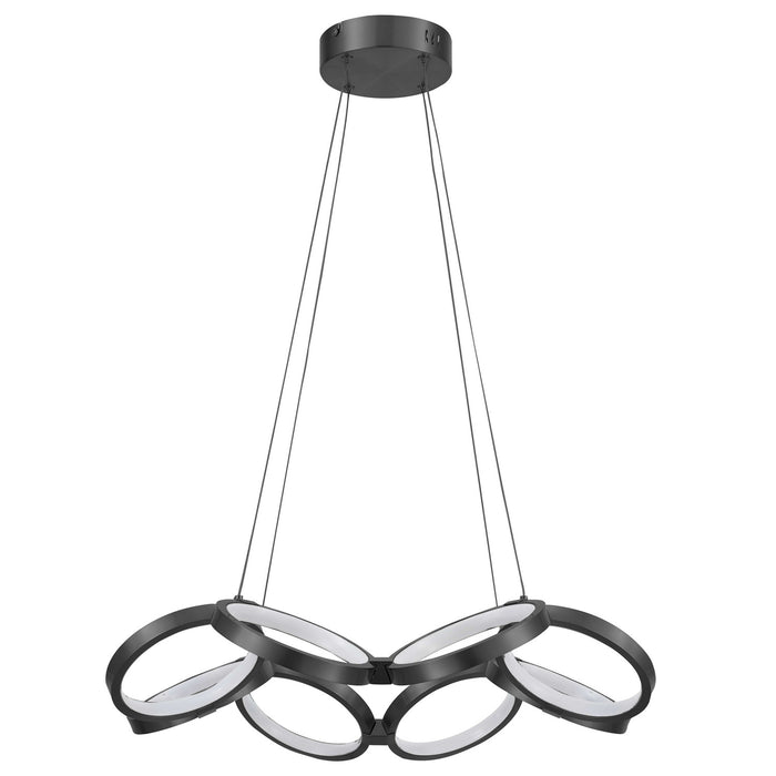 PHO-2564LEDC-MB- Philo LED Chandelier in Matte Black by Dainolite