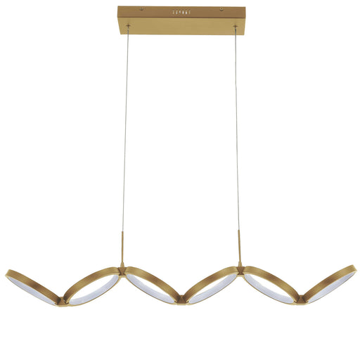 PHO-4050LEDHP-AGB- Philo LED Pendant in Aged Brass by Dainolite