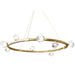 PRN-4212C-AGB- Pearlene 12-Light Chandelier in Aged Brass by Dainolite