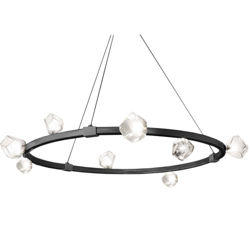 PRN-4212C-MB- Pearlene 12-Light Chandelier in Matte Black by Dainolite