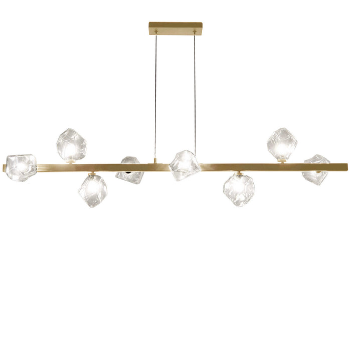 PRN-548HP-AGB- Pearlene 8-Light Pendant in Aged Brass by Dainolite