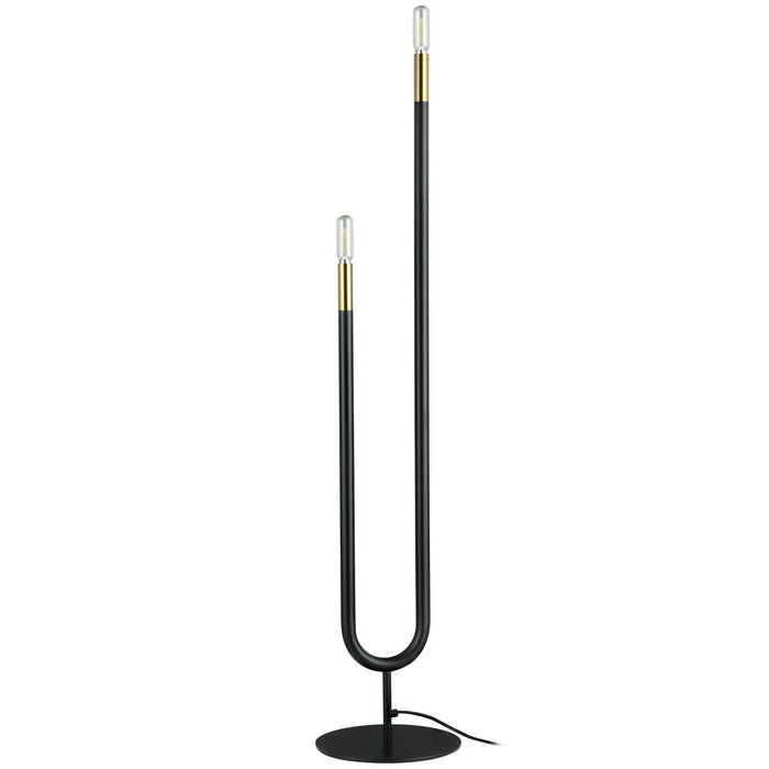 Wand Two Light Floor Lamp in Matte Black