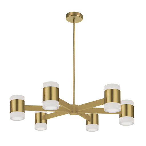 Wilson LED Chandelier in Aged Brass