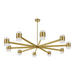 Wilson LED Chandelier in Aged Brass