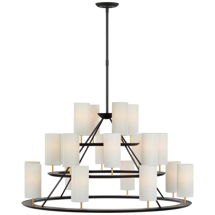 Trevi LED Chandelier in Matte Black and Gild