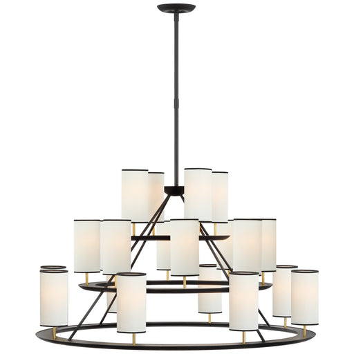 Trevi LED Chandelier in Matte Black and Gild