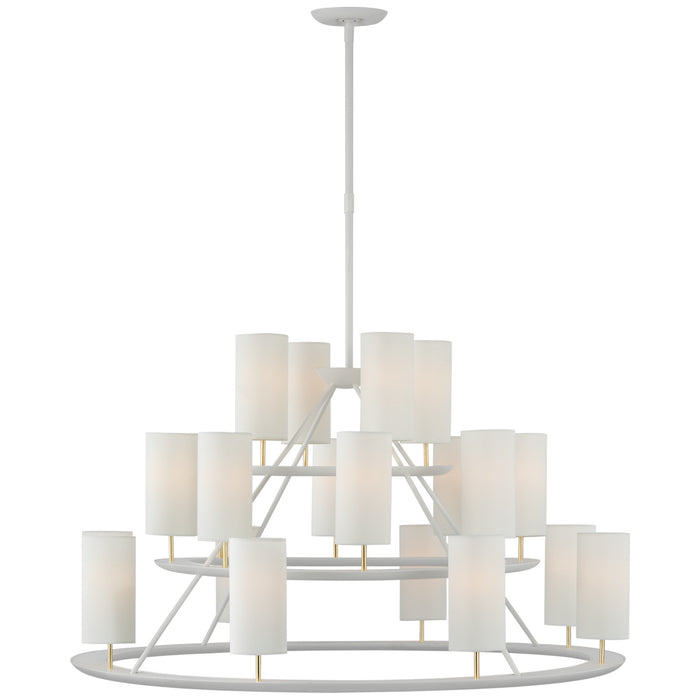 Trevi LED Chandelier in Matte White and Gild