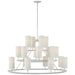 Trevi LED Chandelier in Matte White and Gild