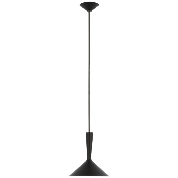 Rosetta LED Pendant in Matte Black and Bronze