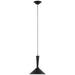 Rosetta LED Pendant in Matte Black and Polished Nickel