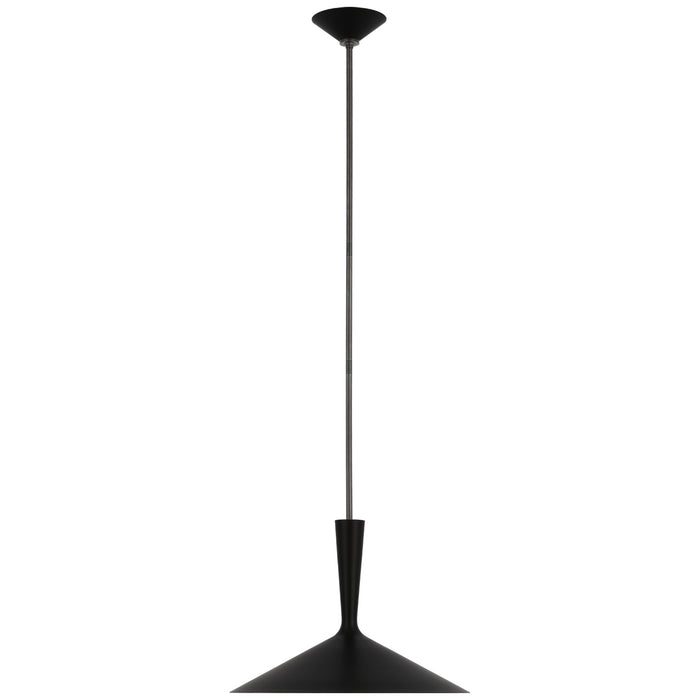 Rosetta LED Pendant in Matte Black and Bronze