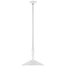 Rosetta LED Pendant in Matte White and Polished Nickel