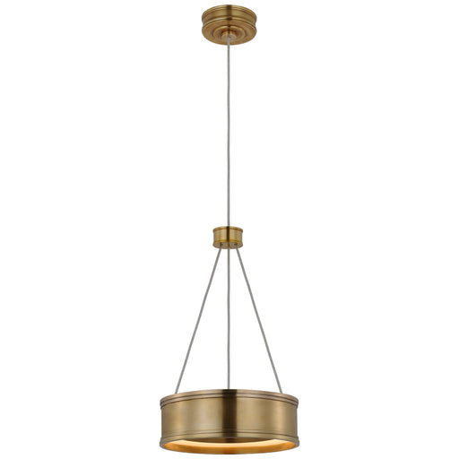 Connery LED Pendant in Antique-Burnished Brass