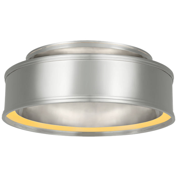 Connery LED Flush Mount in Polished Nickel