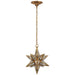 Moravian Star LED Lantern in Gilded Iron