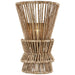 Antigua LED Wall Sconce in Antique-Burnished Brass and Natural Abaca