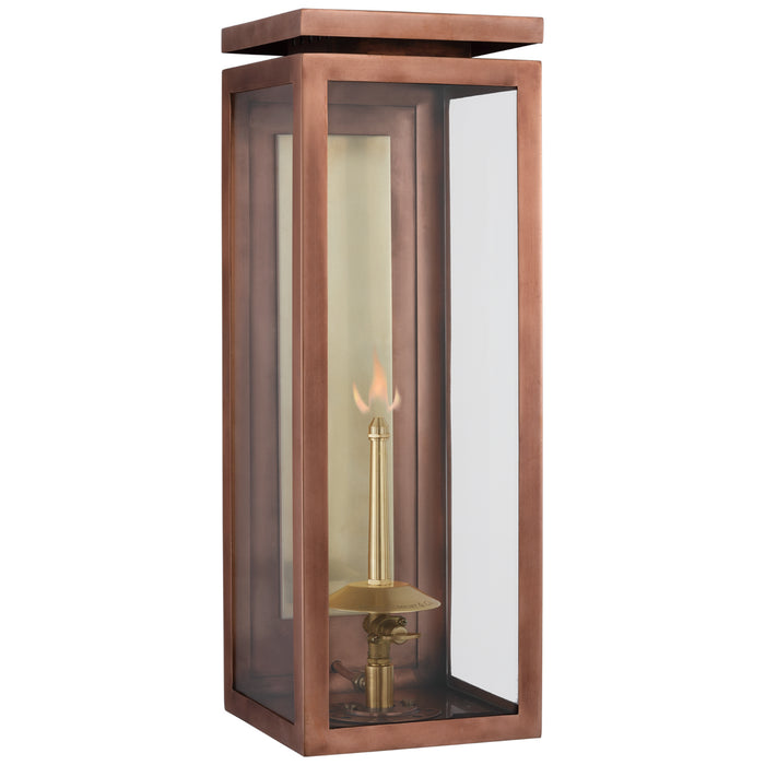 Fresno2 Gas Wall Lantern in Soft Copper