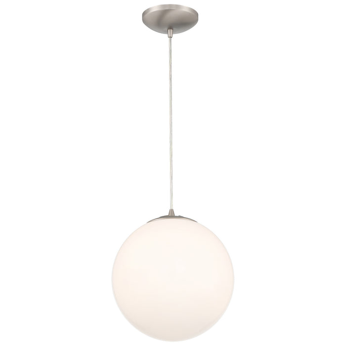 23941-BS/OPL- Pearl 1-Light Pendant in Brushed Steel by Access Lighting