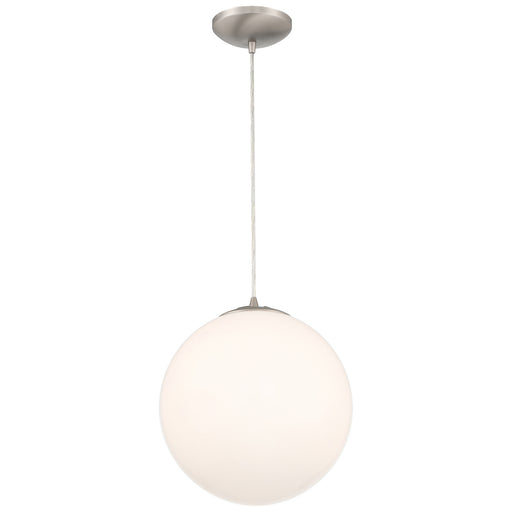 23944-BS/OPL- Pearl 1-Light Pendant in Brushed Steel by Access Lighting