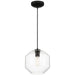 29011LEDDLP-BL/CLR- Clarity LED Pendant in Black by Access Lighting