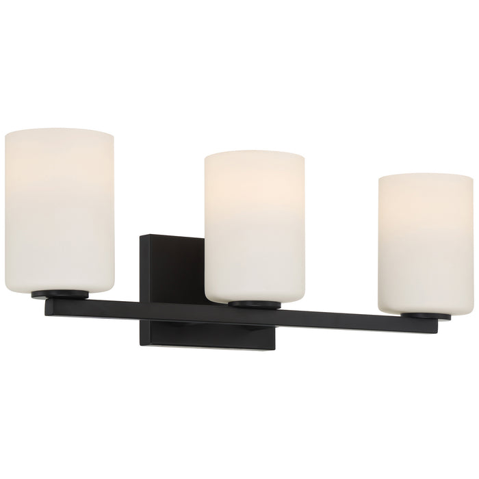 62623-MBL/OPL- Sienna 3-Light Vanity in Matte Black by Access Lighting