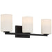 62623-MBL/OPL- Sienna 3-Light Vanity in Matte Black by Access Lighting