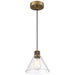 63140LEDDLP-ABB/CLR- Port Nine Martini LED Pendant in Antique Brushed Brass by Access Lighting