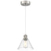 63140LEDDLP-BS/CLR- Port Nine Martini LED Pendant in Brushed Steel by Access Lighting