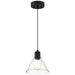 63140LEDDLP-MBL/CLR- Port Nine Martini LED Pendant in Matte Black by Access Lighting