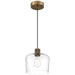 63141LEDDLP-ABB/CLR- Port Nine Chardonnay LED Pendant in Antique Brushed Brass by Access Lighting