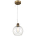 63142LEDDLP-ABB/CLR- Port Nine Burgundy LED Pendant in Antique Brushed Brass by Access Lighting