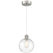 63142LEDDLP-BS/SDG- Port Nine Burgundy LED Pendant in Brushed Steel by Access Lighting