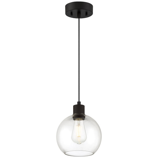 63142LEDDLP-MBL/CLR- Port Nine Burgundy LED Pendant in Matte Black by Access Lighting