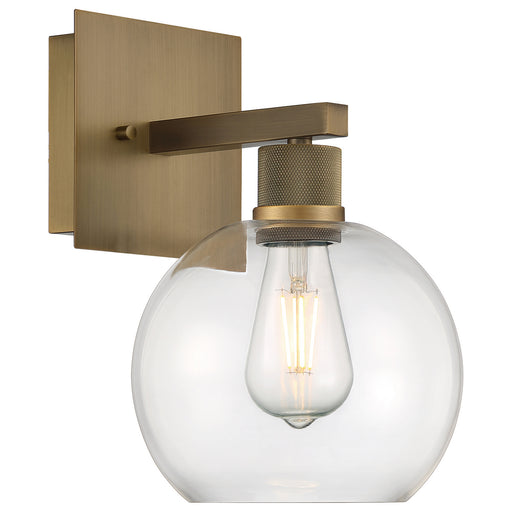 63145LEDDLP-ABB/CLR- Port Nine Burgundy LED Wall Sconce in Antique Brushed Brass by Access Lighting