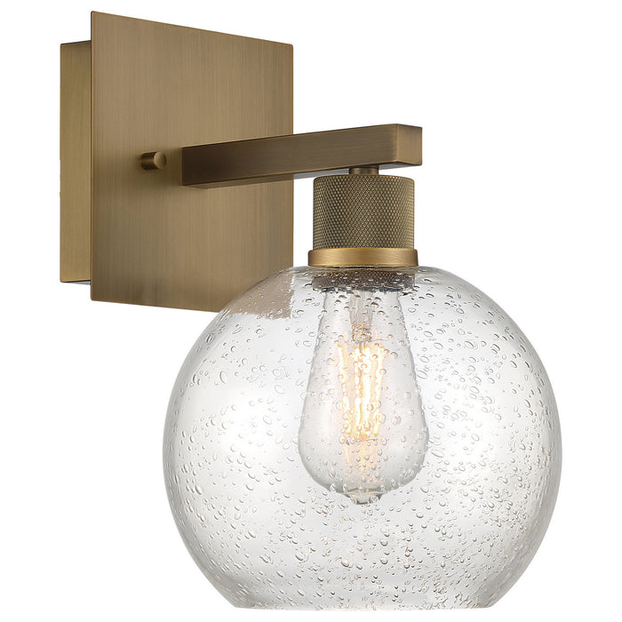 63145LEDDLP-ABB/SDG- Port Nine Burgundy LED Wall Sconce in Antique Brushed Brass by Access Lighting