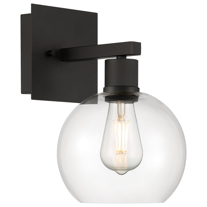 63145LEDDLP-MBL/CLR- Port Nine Burgundy LED Wall Sconce in Matte Black by Access Lighting