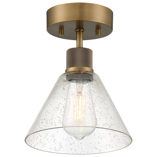 63146LEDDLP-ABB/SDG- Port Nine Martini LED Semi-Flush Mount in Antique Brushed Brass by Access Lighting