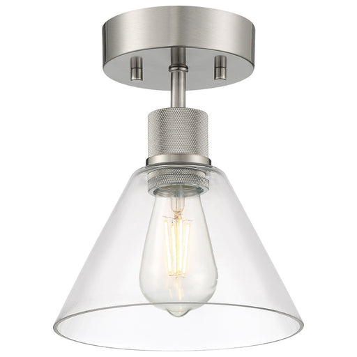 63146LEDDLP-BS/CLR- Port Nine Martini LED Semi-Flush Mount in Brushed Steel by Access Lighting