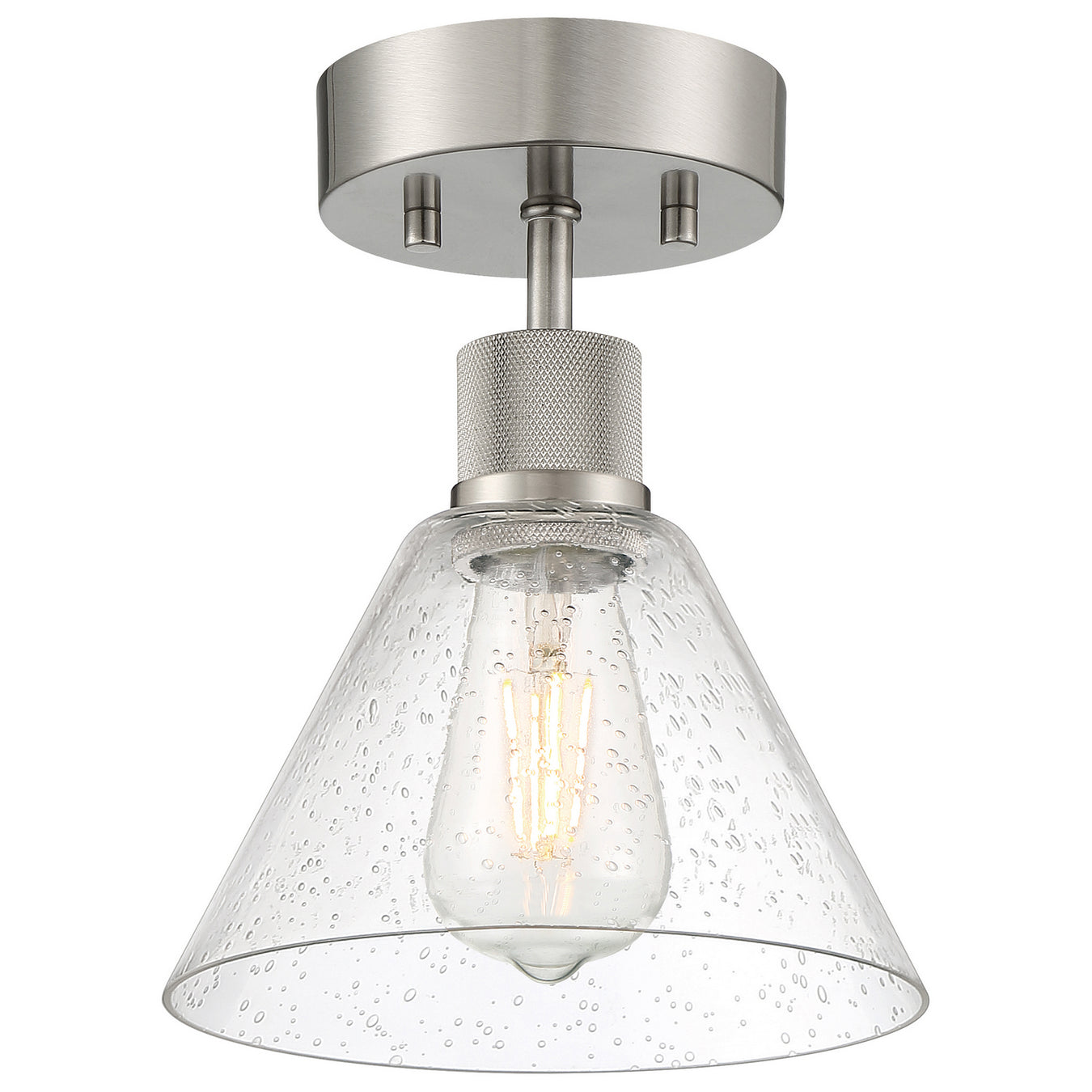 63146LEDDLP-BS/SDG- Port Nine Martini LED Semi-Flush Mount in Brushed Steel by Access Lighting