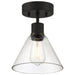 63146LEDDLP-MBL/CLR- Port Nine Martini LED Semi-Flush Mount in Matte Black by Access Lighting