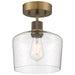 63147LEDDLP-ABB/SDG- Port Nine Chardonnay LED Semi-Flush Mount in Antique Brushed Brass by Access Lighting